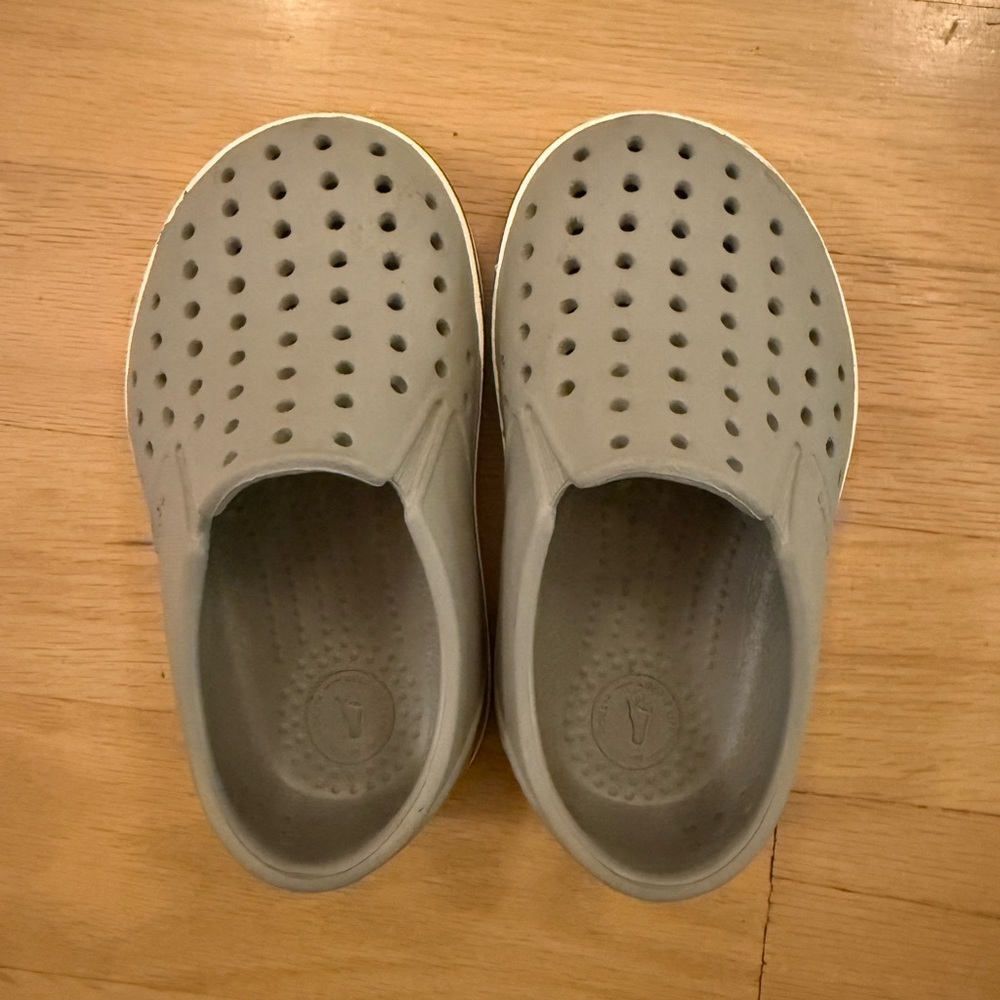 Native Toddler Gray Slip-On Shoes